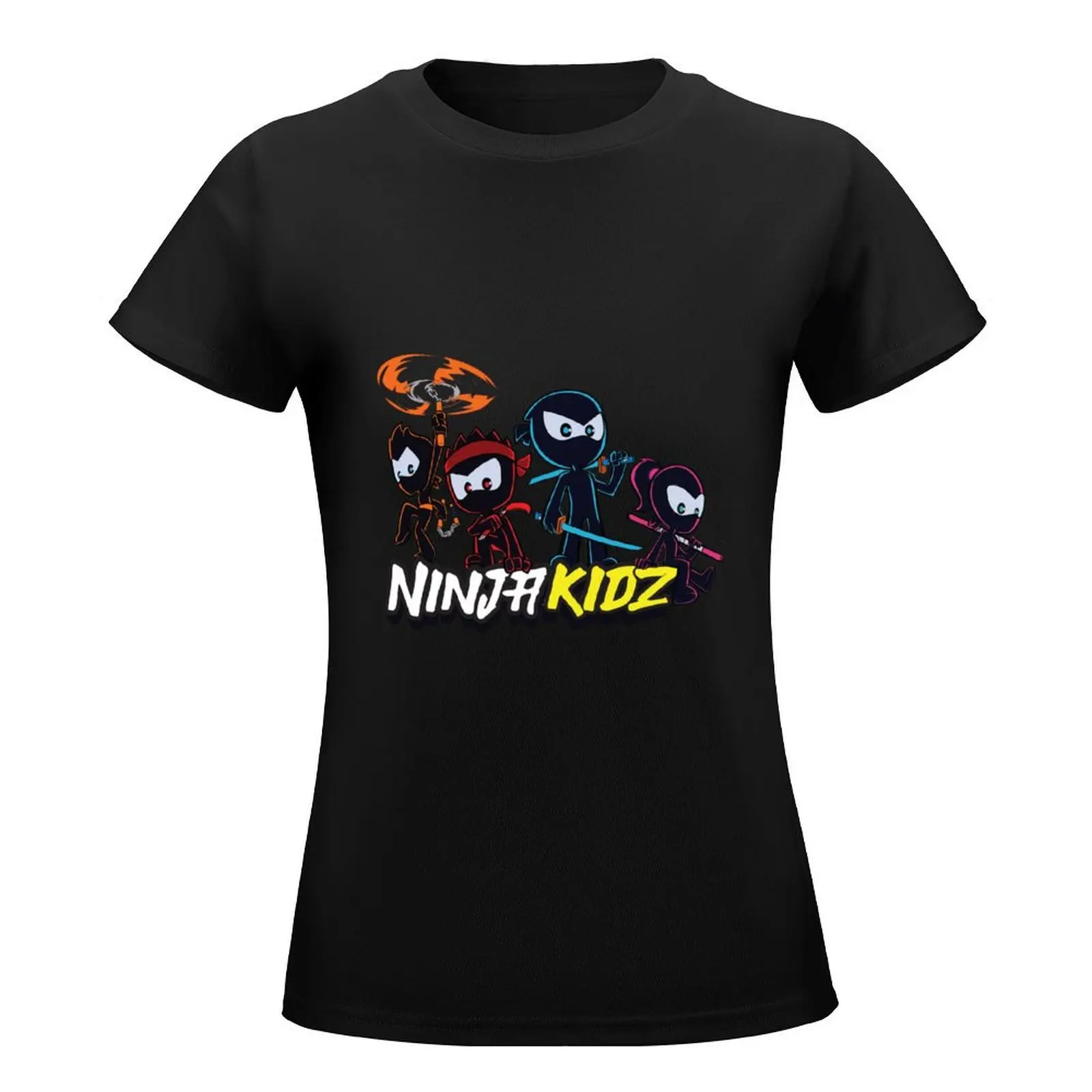 ninja kidz T-Shirt vintage clothes funny plus size tops cropped t shirts for Women