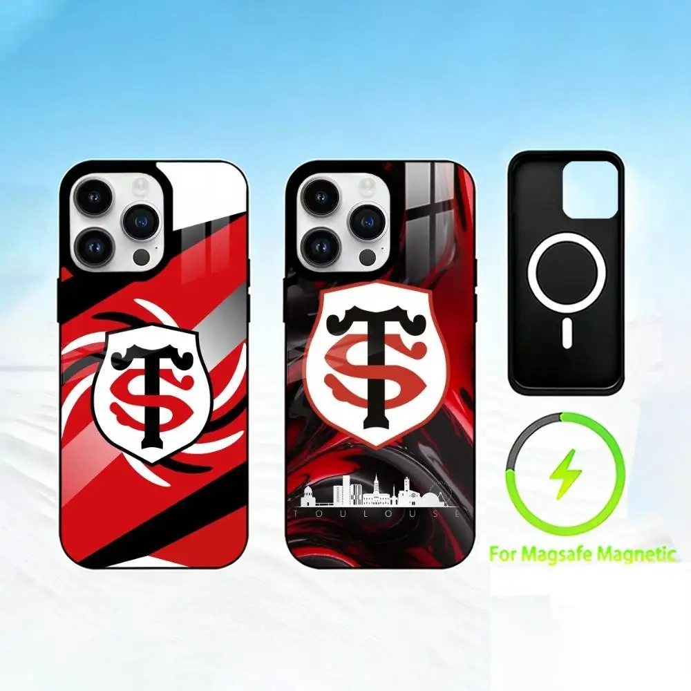 

S-Stade-Toulousain Phone Case For iPhone 17 16 15 14 13 12 Pro Max Plus for Mirror Wireless Magnetic Cover
