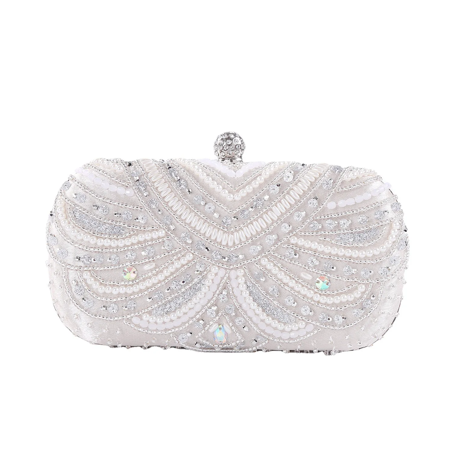 2023 Top Quality Women Beads Evening Bags Single Side Women Clutch Purse Mini Party Dinner Wallets 3 Colors Drop Shipping