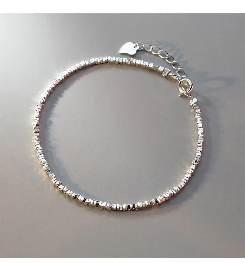 La Monada 15+4.5cm Simple Irregular Bracelets For Women Silver 925 Sterling Jewelry Fine 925 Sterling Silver Women's Bracelet