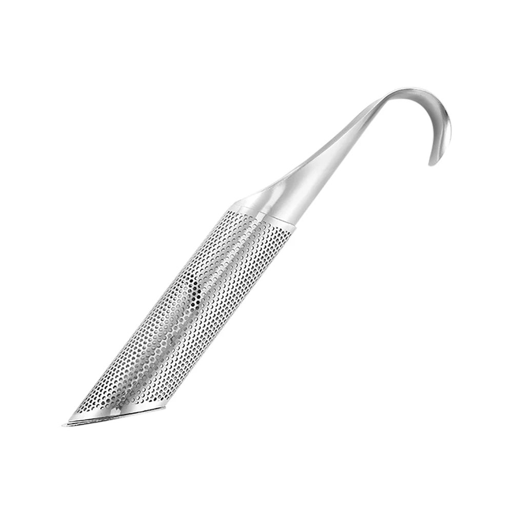 Tea Strainer Stainless Steel Injection Tube Metal Tea Filter Universal Fine Mesh Tea Filter with Hook Tea Accessories