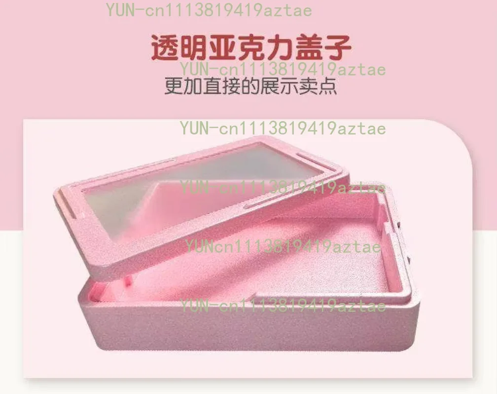 Tiramisu Insulated Box for Street Vending with Transparent Lid EPP Commercial Food Grade Foam Box Mousse Cake Refrigerated Box