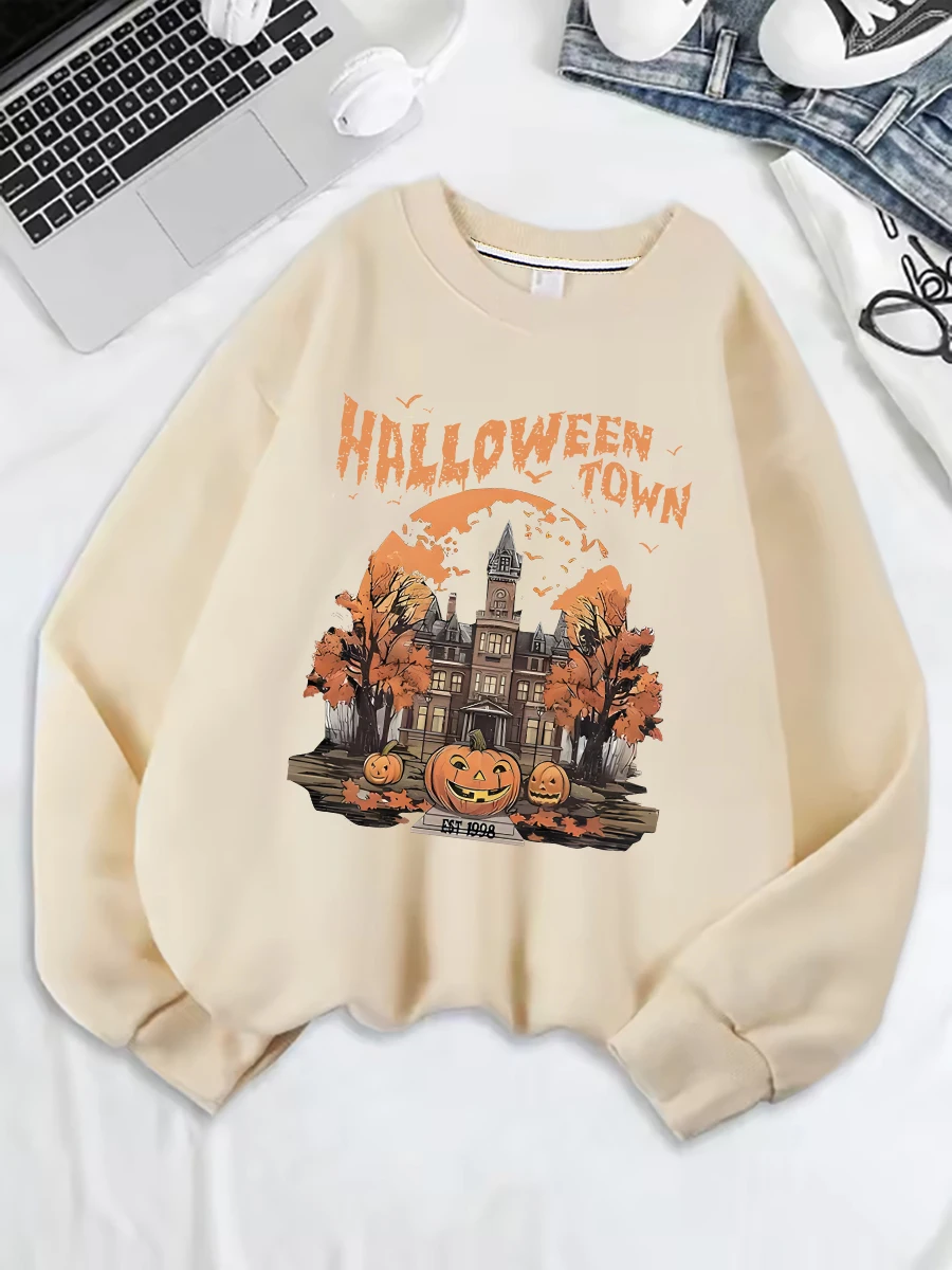 Sweatshirt met ronde hals, lange mouwen, bedrukt, casual, warm, stijlvol, persoonlijkheidspatroon, zwaargewicht (stofgewicht 220–320 g/m2)