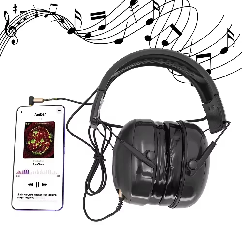 YHKEMA سماعات بلوتوث الإلكترونية إلغاء الضوضاء حماية السمع سماعة التكتيكية هلام الأذن واقية للأذنين #3