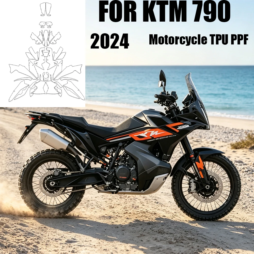 2024 PPF Paint Protection Film For KTM790 ADV Invisible Fairing TPU Protective sticker Fits 790 Adventure Transparent Tank Cover