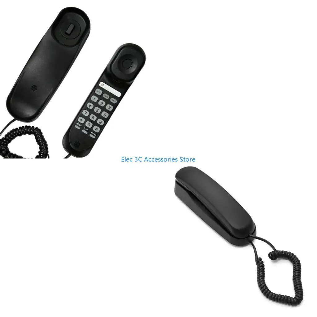 Y51A Landline Telephone with Mute-and Redial Functions Easy Install Wall Phone