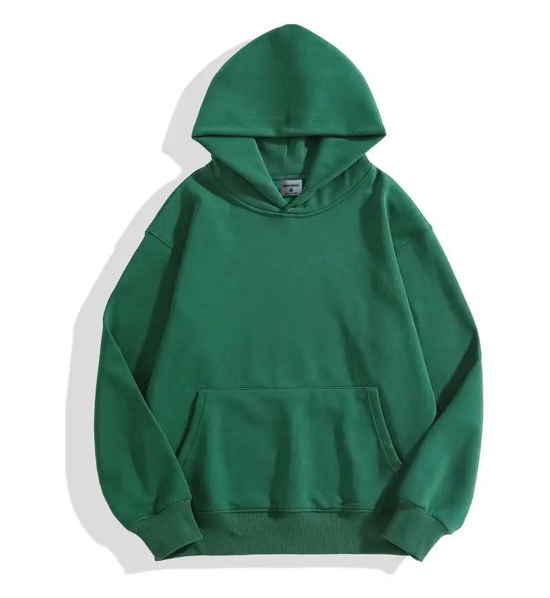 DIY Custom Uw Merk LOGO 500GSM Zwaar Gewicht Nieuwe Herfst Winter Casual Dikke Katoenen heren Top Effen Kleur Hoodies Sweatshirt