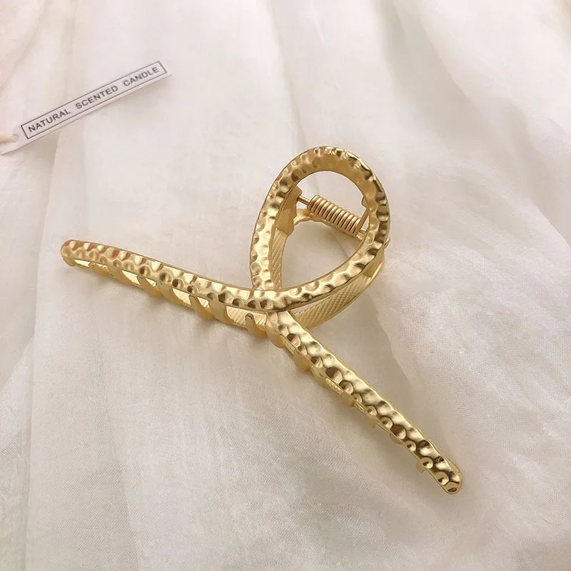 Neue Elegante Gold- und Silber-Haarspangen mit Geometrischem Hohlmuster, Metall-Haarklammer, Haarband, Krabben-Haarclips, Modische Haaraccessoires für Damen – Detail 9