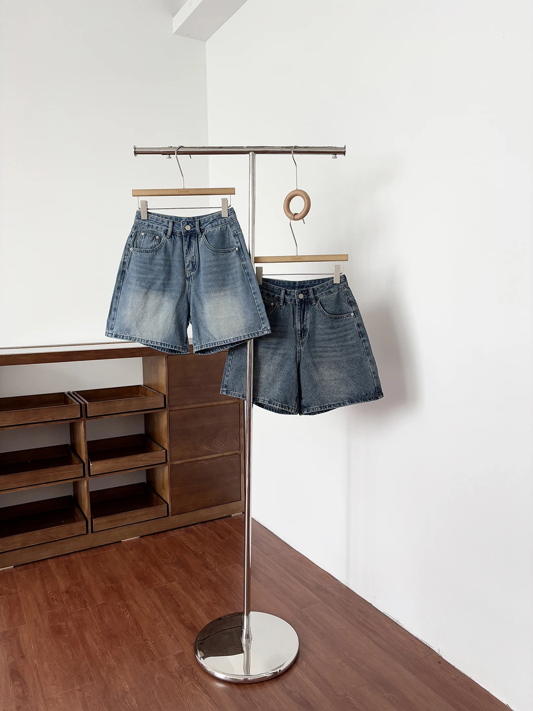 

High Waist Denim Shorts Women Summer New Korean Loose Slimming Versatile Wide Leg Straight Cut Five-Quarter A-Line Pants