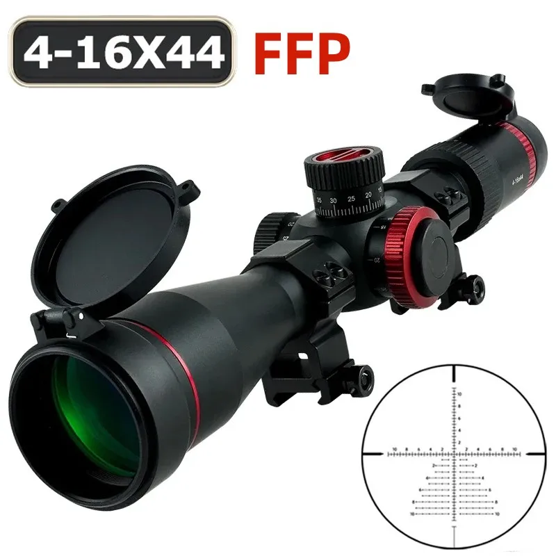 4-16X44 FFP Scope Precision Shooting Tactical Rifle Scopes Airsoft Optical Sight Reflex Riflescope 11mm/20mm Rail Mount