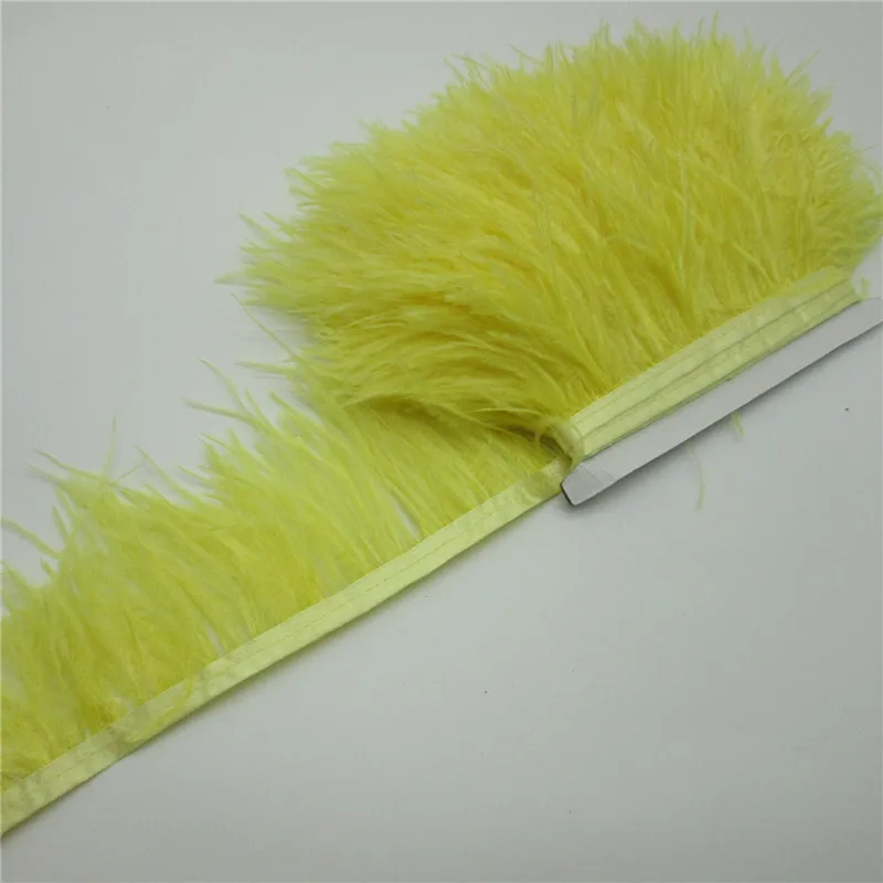 10 Yards 8-10CM Ostrich Feathers Trim Fringe for DIY Dress Sewing Crafts Costumes Decoration