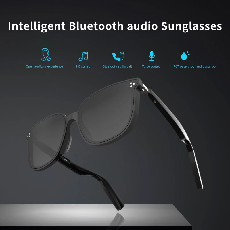 AB25-Smart Bluetooth Glasses Intelligent 5.0 Glasses TWS Wireless Music Earphones Anti-Blue Polarized Lens Sunglasses B