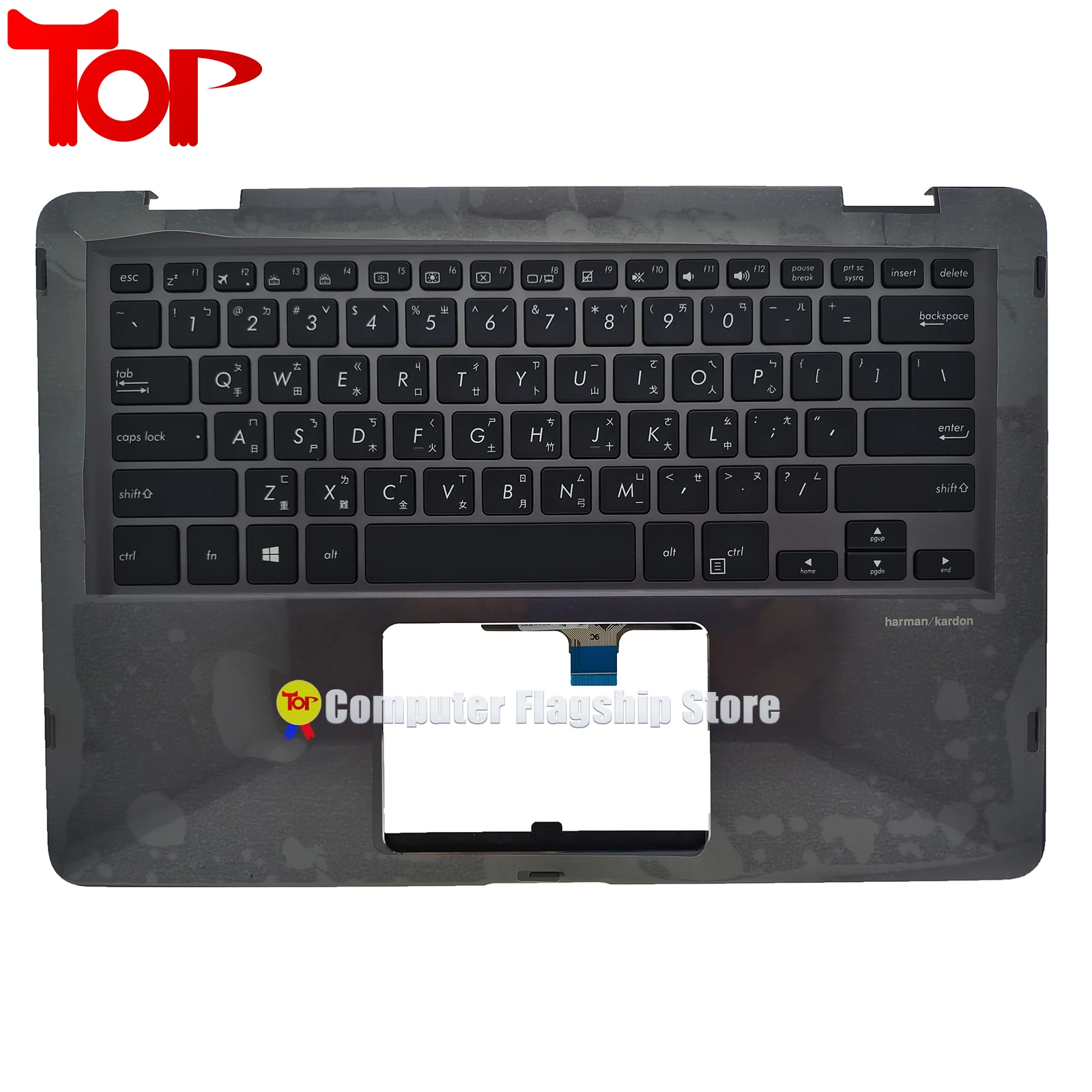 KEFU UX461 For ASUS Laptop Keyboard UX461UN UX461UA UX461U UX461FN UX461F UX461FA Original Keyboard Palmrest C Shell Assembly