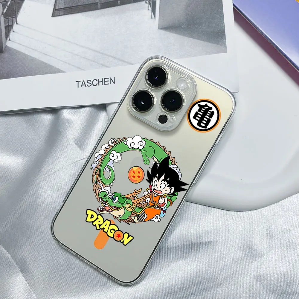 Anime D-Dragon Balls Phone Case for iPhone 12 11 13 14 15 16 Max Pro Plus Transparent Magsafe Magnetic Wireless Cover