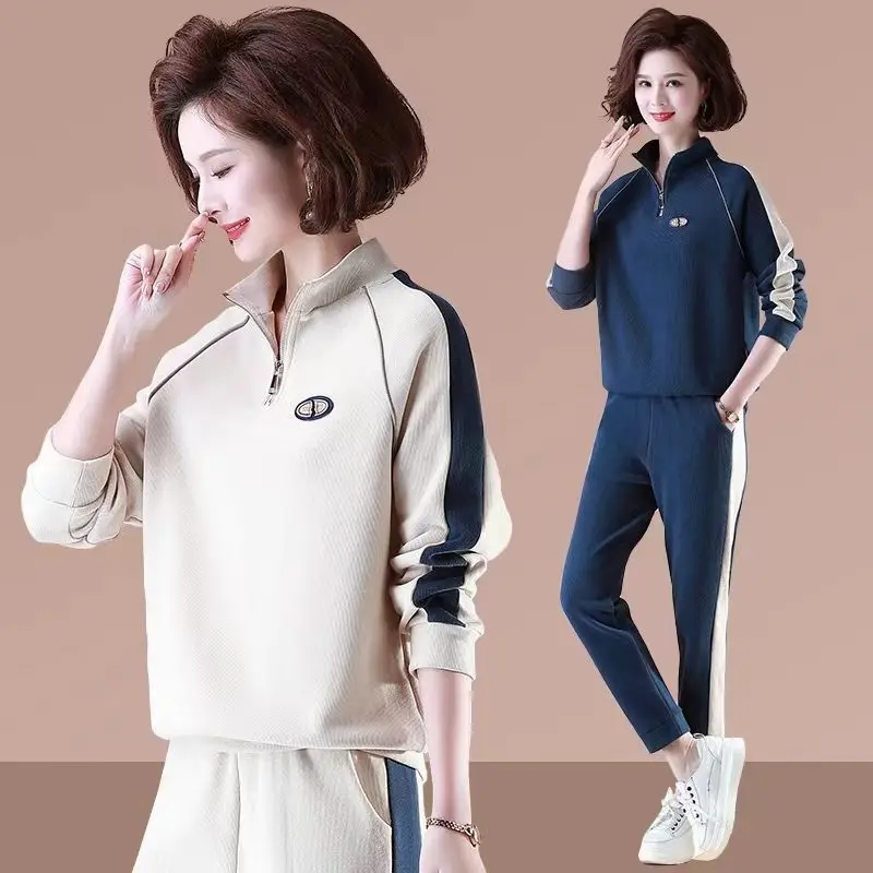 Women Cloting Sets Sweatshirt+Pants 2Pcs Sports Suit 2023 Spring Autumn Fashion Streetwear Zipper Outfit Female Casual Tracksuit