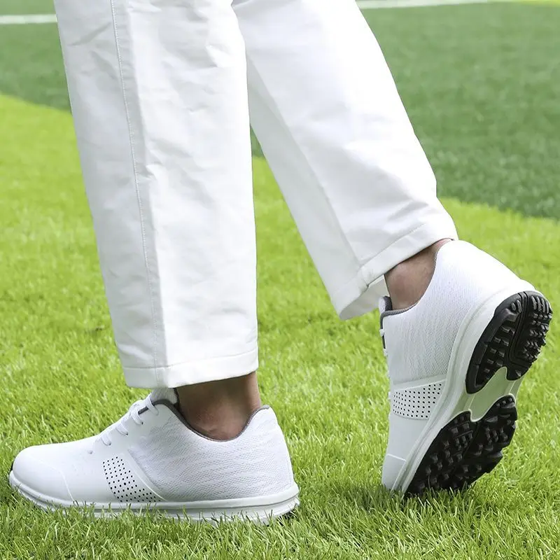 Waterproof Golf Shoes Mens Large Size 39-49 Training Shoes Classic Golf Shoes Rubber Uppers