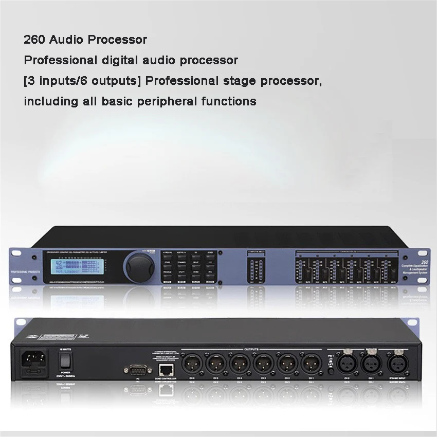 

260 Digital Audio Processor 5.1 Bluetooth Speaker Performance Effect Device 2 In 6 Out Frequency Divider Feedback Device
