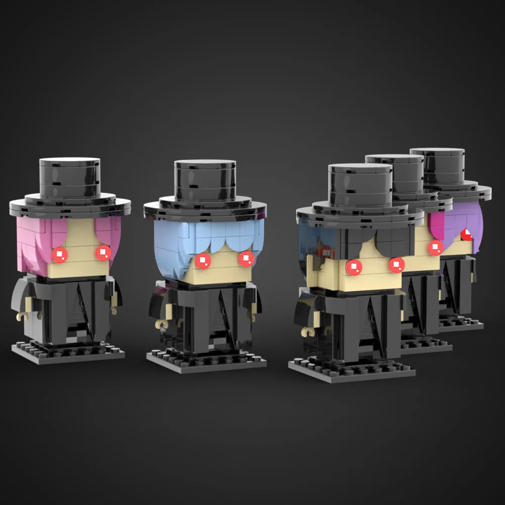 Gobricks MOC Demoneds Sajas Boys Building Blocks Model Performance Singing Group Bricks diy Assembled Toy Children Gift