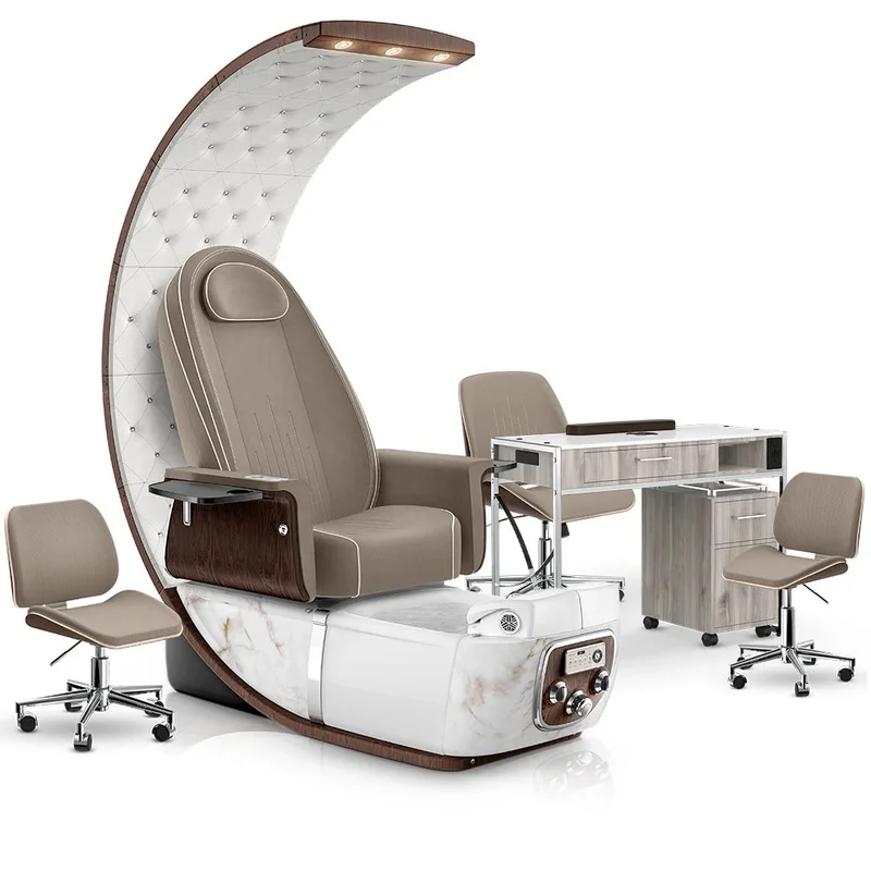 Top-Rated Latest Massage Pedicure Chair and Manicure Table Set with Customized Cover Cushion for Nail Business