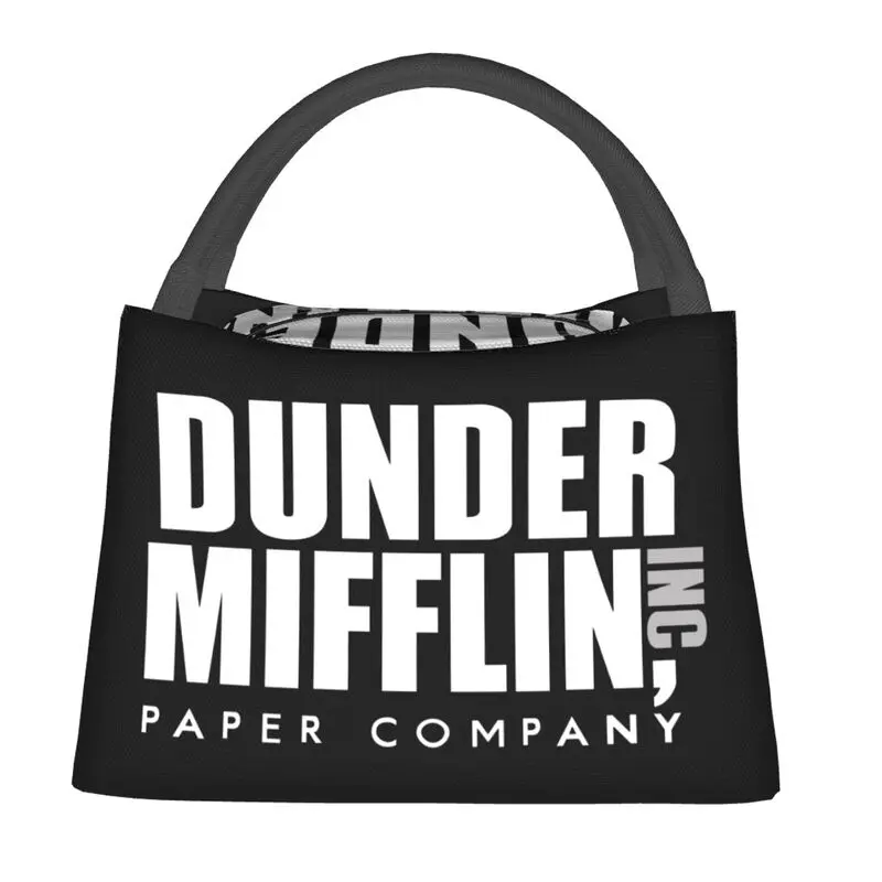 The Office TV Show Dunder Mifflin Paper Company bolsa de almuerzo para mujer, fiambrera térmica más fresca para el trabajo escolar, bolsas de Picnic