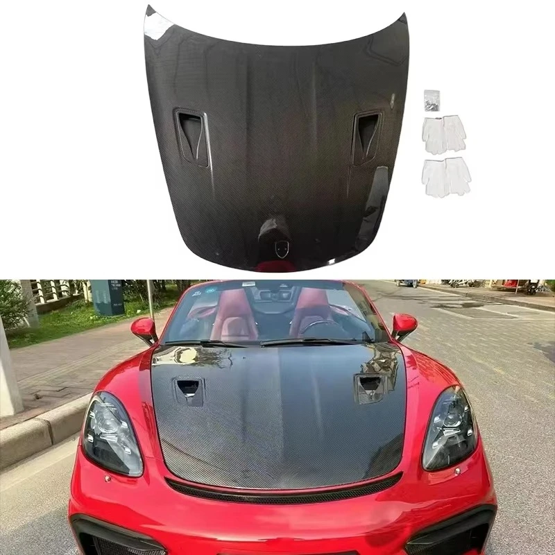 Carbon Fiber Engine Hood Upgrade GT4RS Design Bonnet Cover Car Accessories