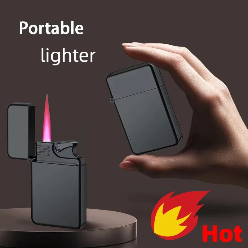 Waterproof Metal Lighter Windproof Electroplated Dragon Embossed Pattern Red Fire Direct Cigar Lighter Men Smoke Accesoires