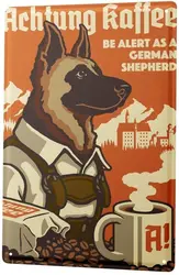 SINCE 2004 Tin Sign Metal Plate Decorative Sign Home Decor Plaques Ravtive Vet Practice German Shepherd