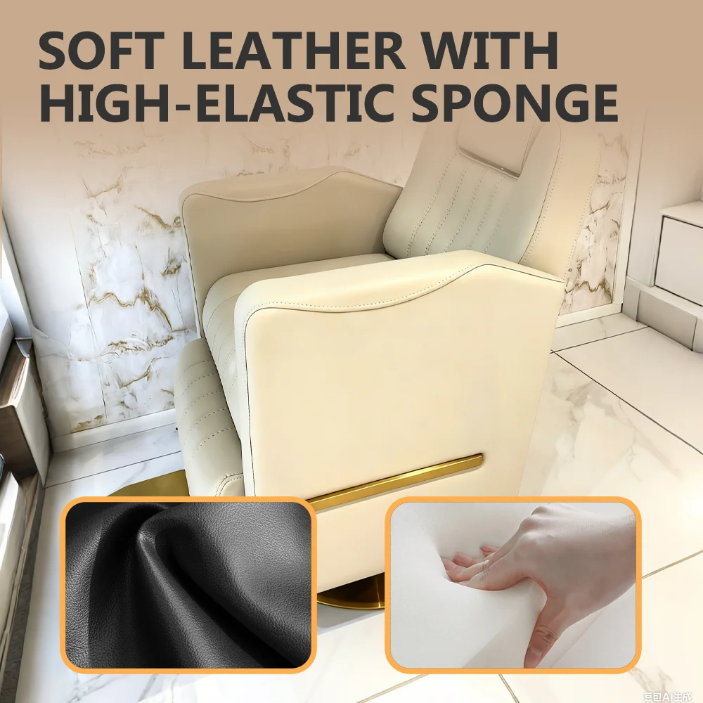 كرسي استلقاء كهربائي ممتاز لأثاث تصفيف الشعر مع مسند رأس قابل للتعديل #5