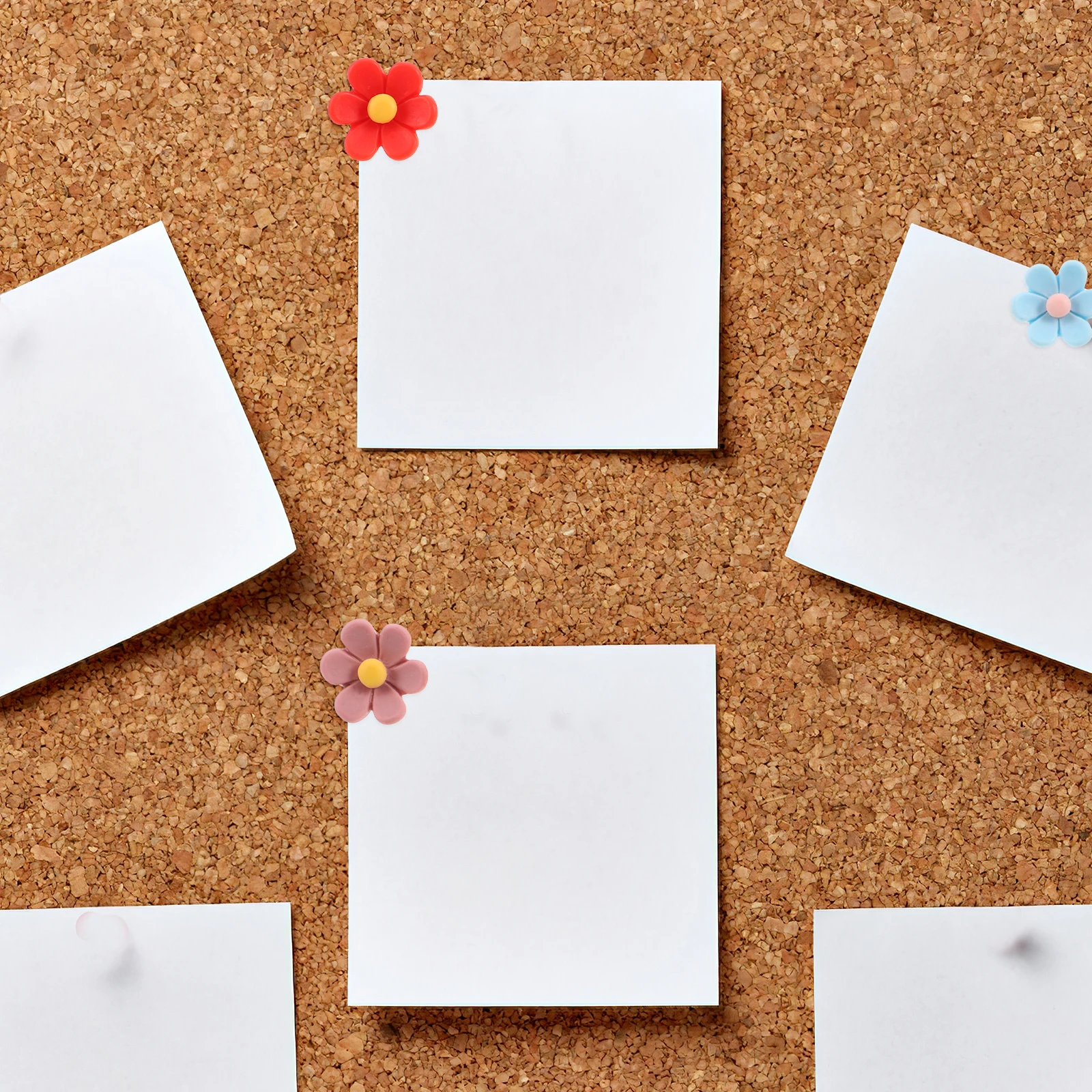 

30 Pcs Wall Desk Decor Flower Thumbtacks Poster Tack Push Pins Resin Fabric Marking Pin Material Design