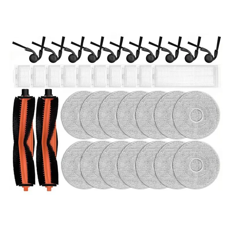 

Запасные части Y59A для робота-пылесоса Xiaomi S40 Pro/OV71GL: основная и боковые щетки, HEPA-фильтр, салфетка для влажной уборки