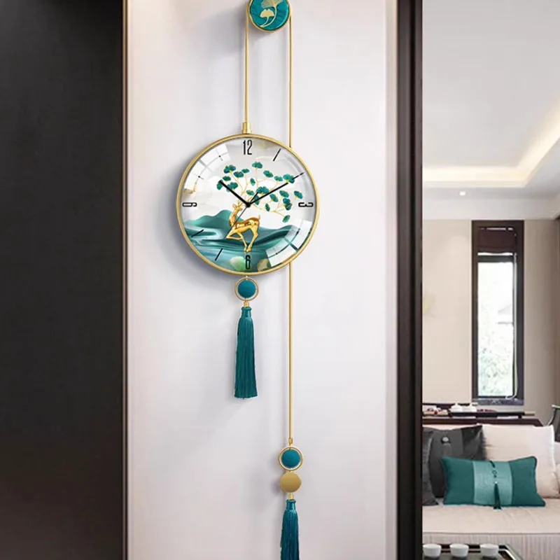 

Luxury Acrylic Wall Clocks Minimalism Chinese Style Light Luxury Wall Clocks Home Fashion Reloj De Pared Living Room Decoration