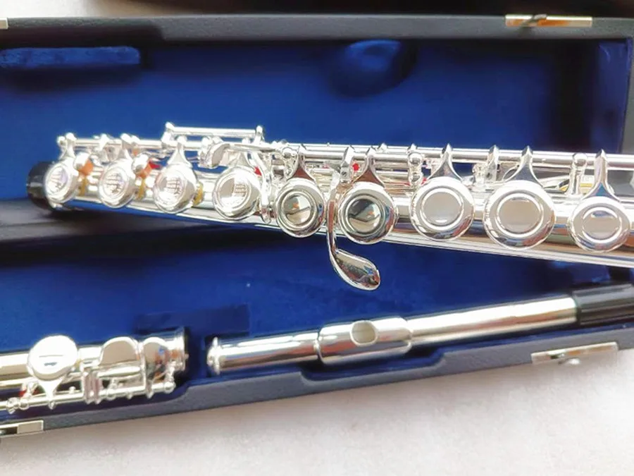 New silver-plated Flute 212SL model16 Holes Closed C Key Cupronickel Silvering flauta transversal instrumentos with E key Flute