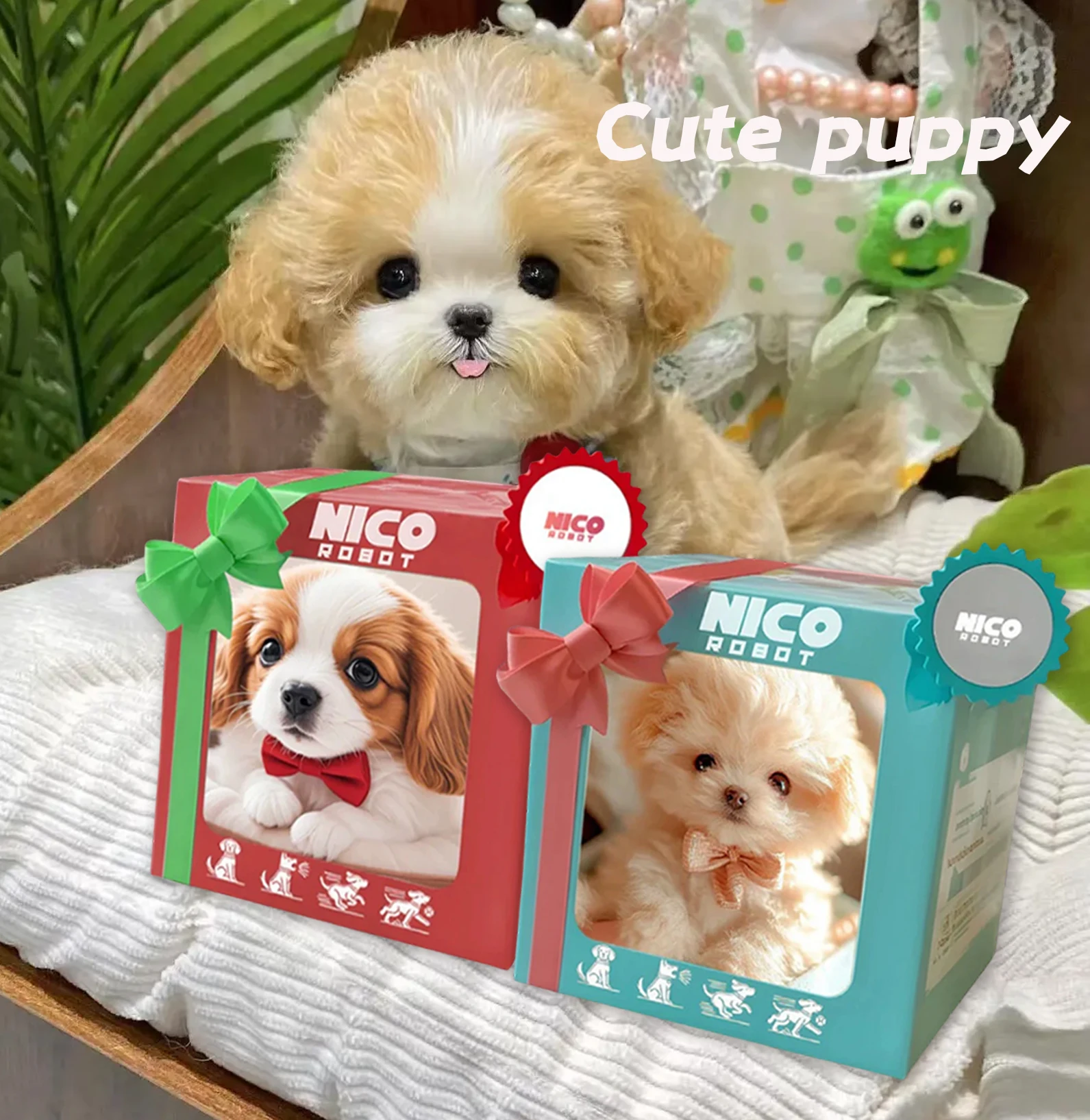 

Милый интерактивный робот-плюшевый щенок — игрушка для прогулок, лайков и хвоста, имитация игрушки для домашних животных для детей (без батареи)