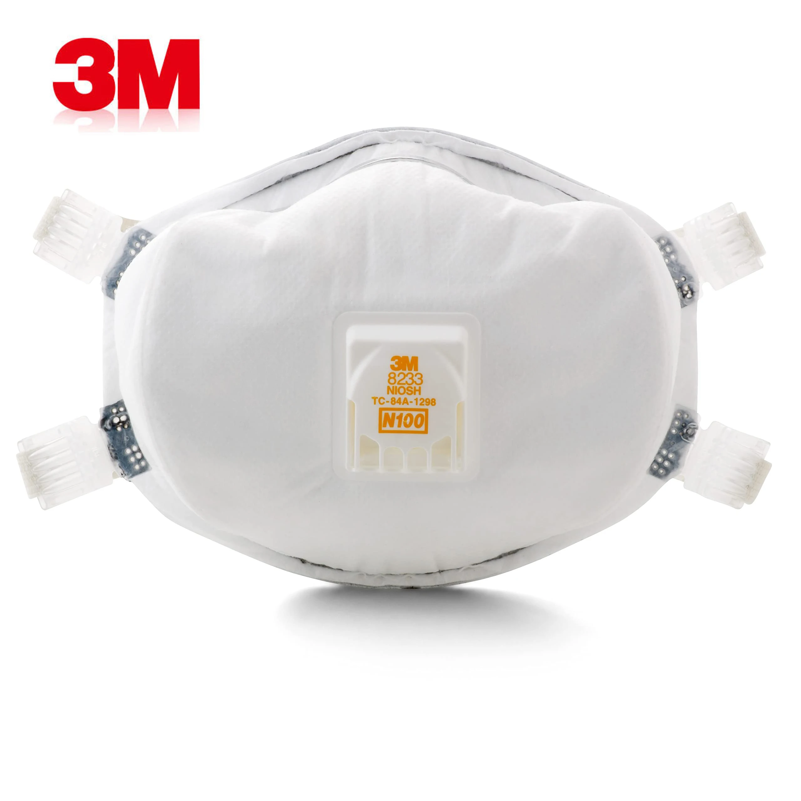 3M 8233 Mask N100 Lead Paint Removal Valved Respirator NIOSH For Non-Oil Based Particles Adjustable Soft Foam Faceseal