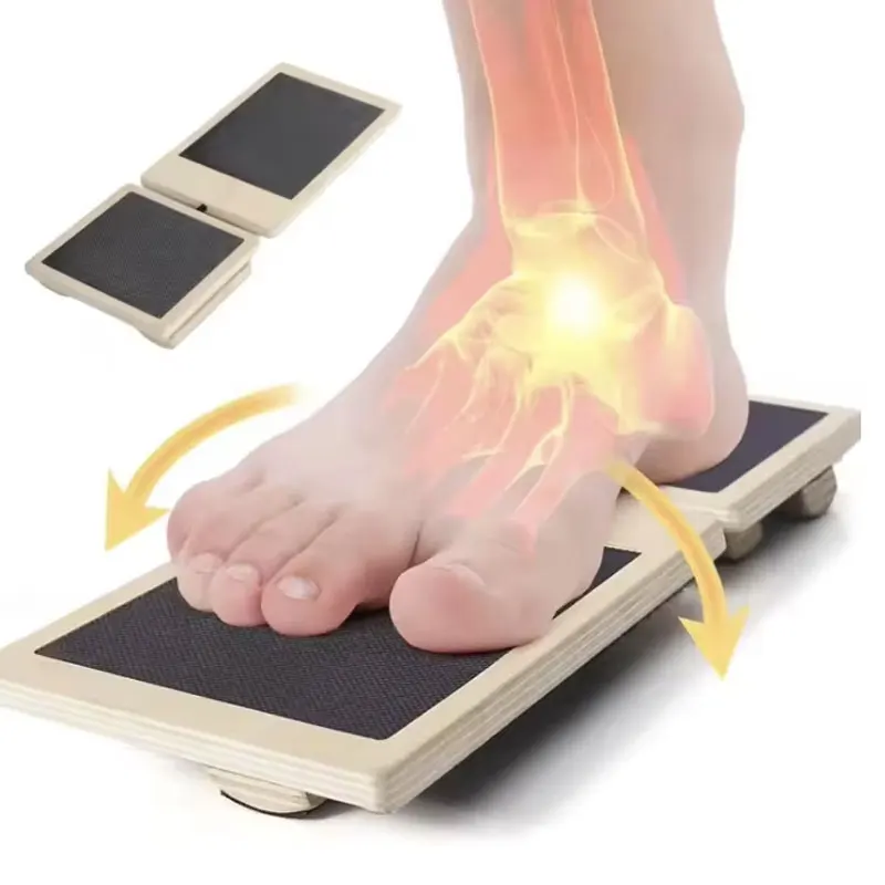 

Single Foot Balance Board Ankle Strengthener Exerciser Sprained Non-slip Wood Wobble Board Physical Therapy Posture Corrector