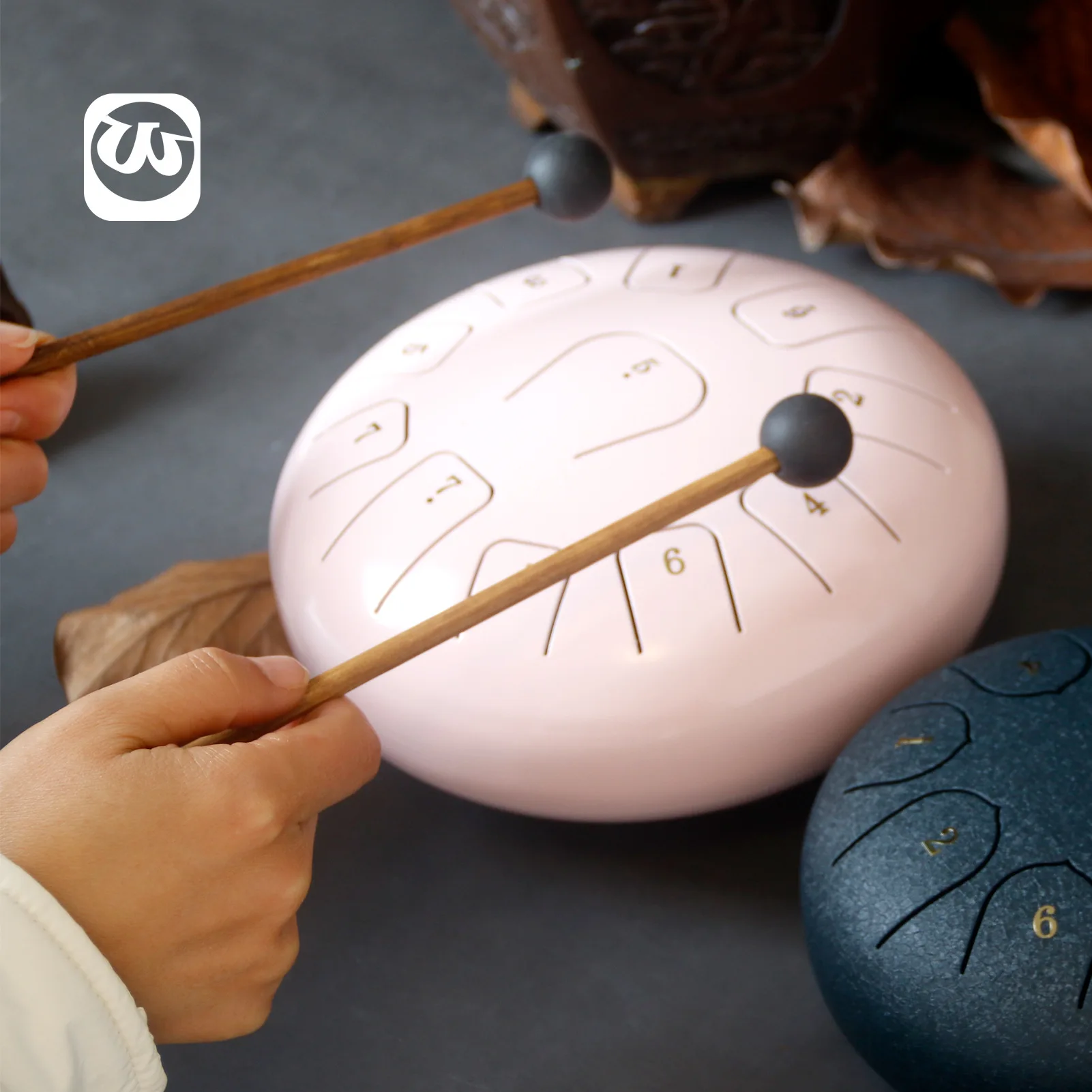 8 inch 11 tone ethereal  hand disc color empty  children's musical instrument empty drum