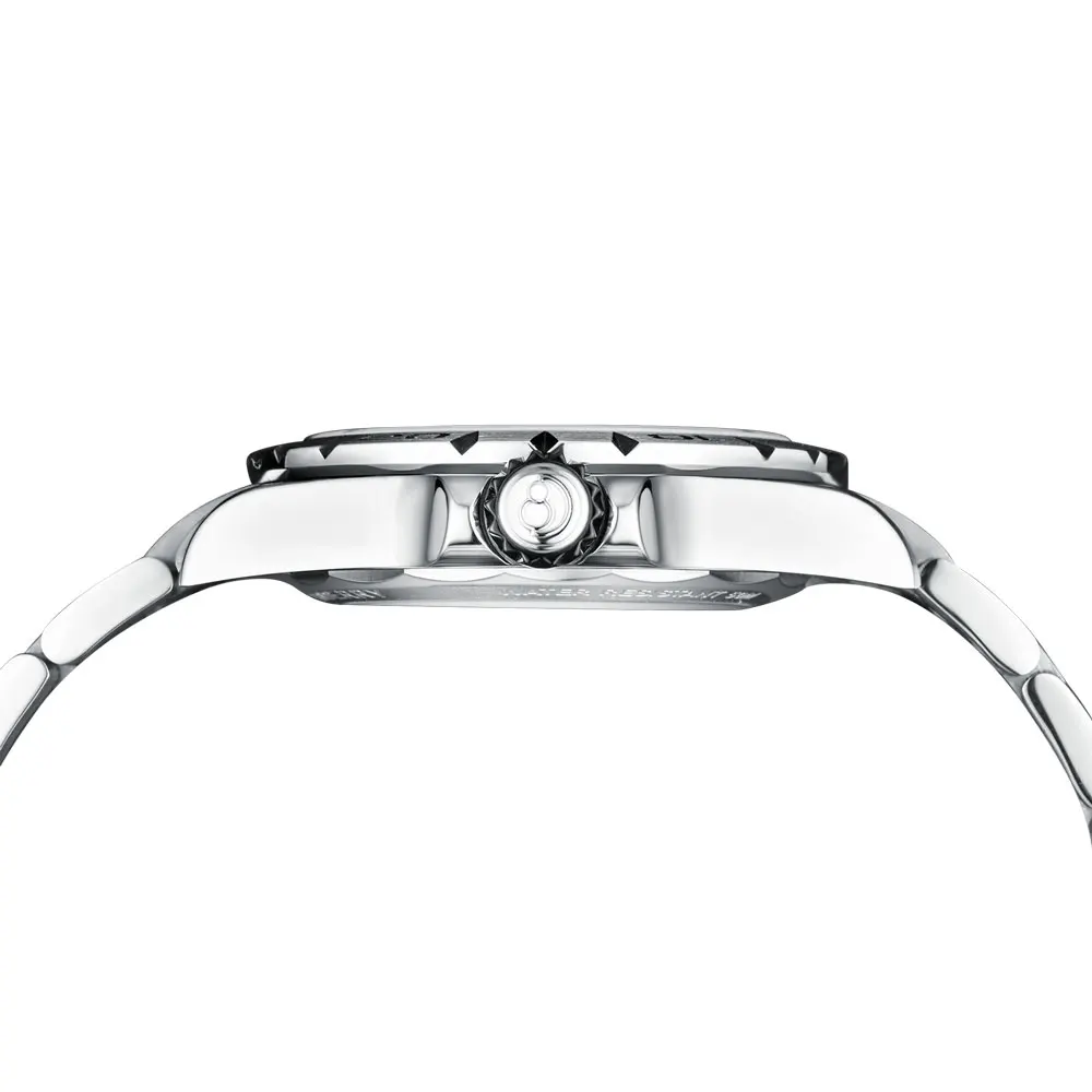 BODERRY Mens Automatic Watches Military Watch Mechanical Wristwatch 50m Waterproof Sapphire Mirror Steel Strap Skeleton Dial