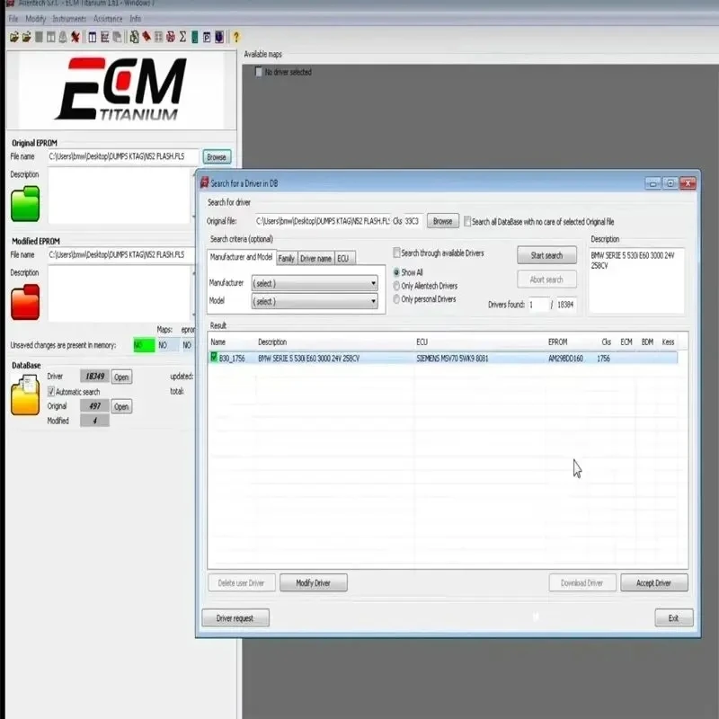 ECM TITANIUM 1.61 con Driver ECM 26000 + 18259 + Driver per strumento ecu invia download link + installazione video windows 10