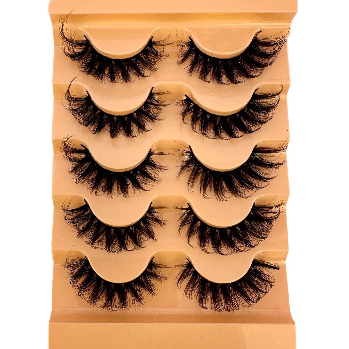 Cils oeil de chat 3D faux cils naturels D Curl moelleux doux croix 5 paires Manga cils vaporeux naturel Extension de cils maquillage