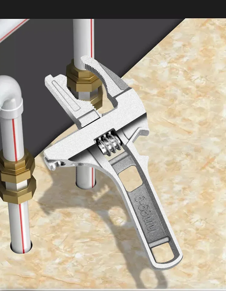 하드웨어 도구 홈 개선 오픈 엔드 스패너, 조정 가능한 렌치, 합금 대형 오픈 엔드 렌치, 범용 렌치 수리 도구