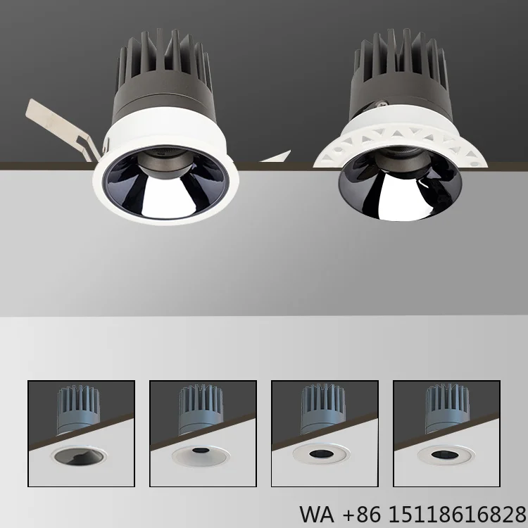 IP65 Waterproof 8W LED Downlight Round Trimless Down Light Recessed Spotlight Commercial Downlight for Bathroom Kitchen