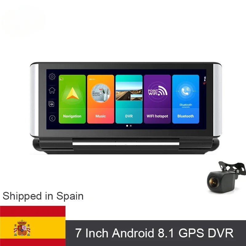 7 Inch 4G WIFI Android 8.1 Car Dash camera 2+16GB GPS Navigation ADAS FHD 1080P AUTO Video Recorder DVR Remote