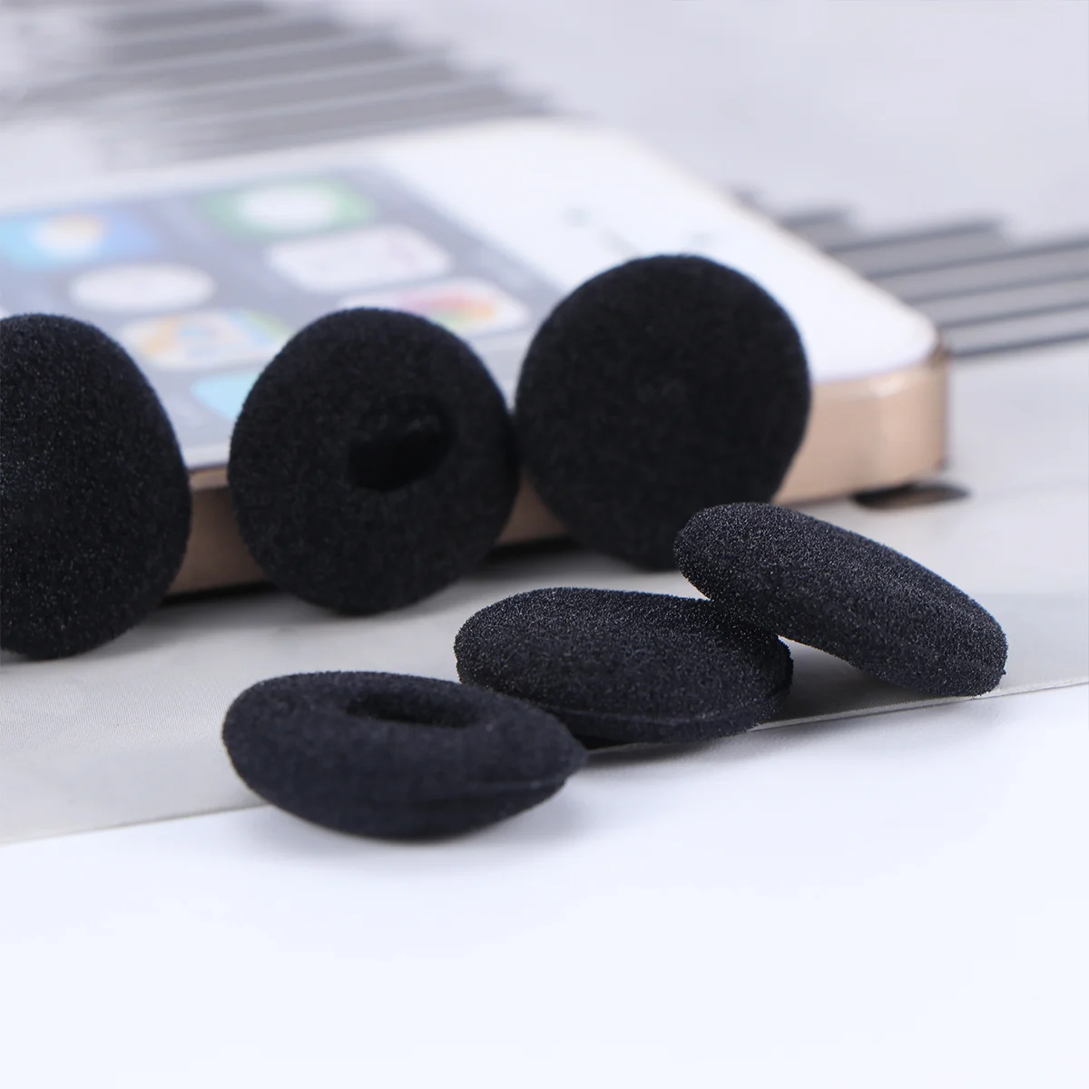 

Headphone Ear Pads Covers Black 18Mm Replacement Sponge Inserts For In-Ear Headsets Sound Isolation Earphone Accessories