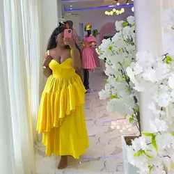 Fashion Hight Waist Sling Big Bow-tie Sexy Long Dresses Women Sleeveless Ruffles Beach Maxi Dress Elegant Birthday Evening Gowns