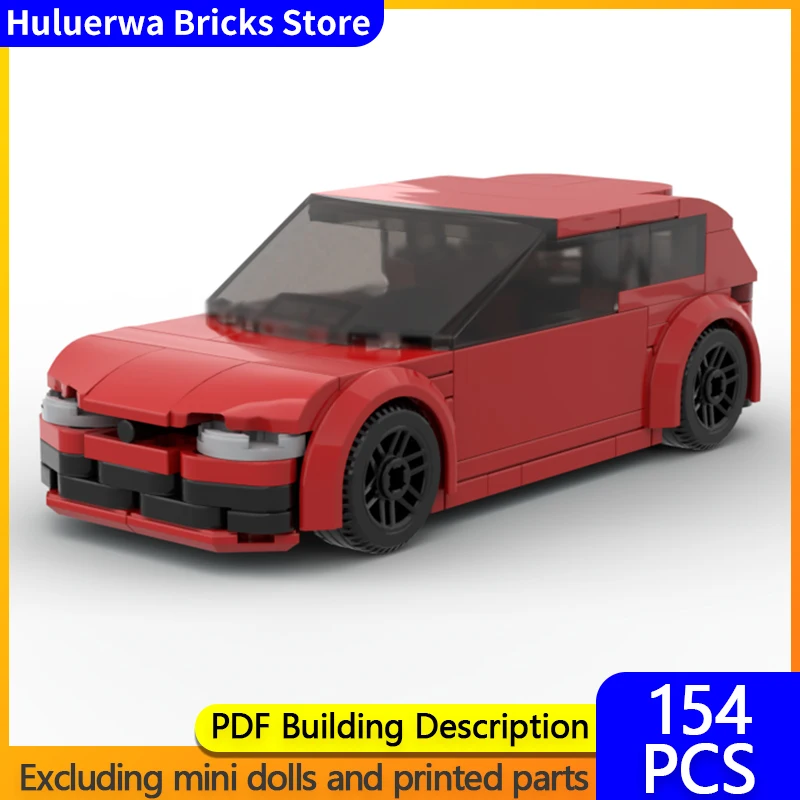 

Модель скоростного гоночного автомобиля MOC, строительные кирпичи, гольф GTI, компактный седан, модульная технология, детские праздничные подарки, сборка игрушек, костюм