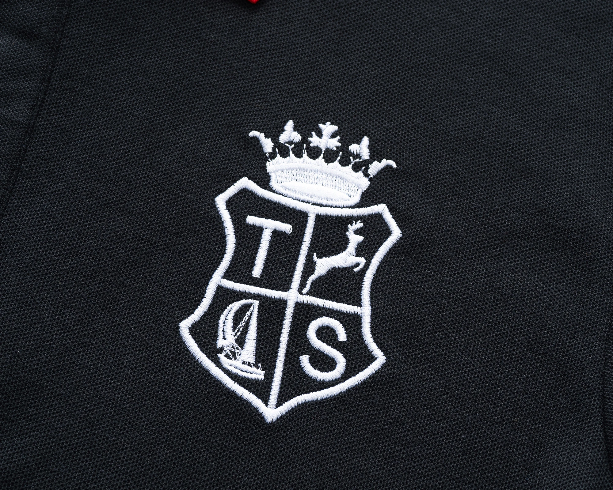 Herren Poloshirt USA Chicago Kurzarm Royal Freizeit Sport Party Baumwolle Bestickt Mit Schlitz Kontrastfarbe Original – Detail 13