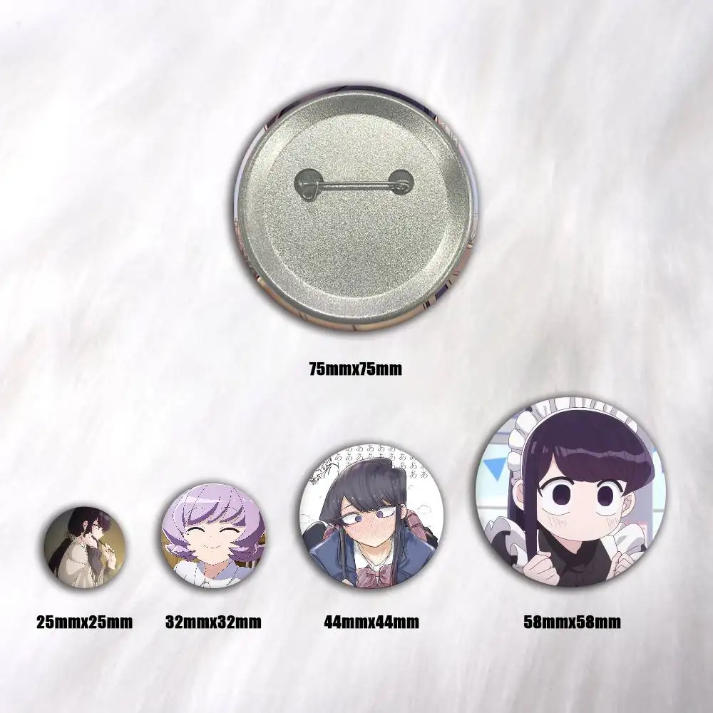 A-Komi Can T Communicate Anime Round Badges, Brooches, Clothing Accessories, Birthday Gifts, Anime Conventions