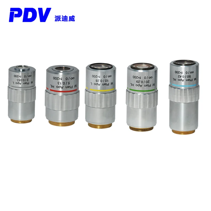 PDV, telephoto objective, long working distance objective, large numerical aperture objective 95MM objective
