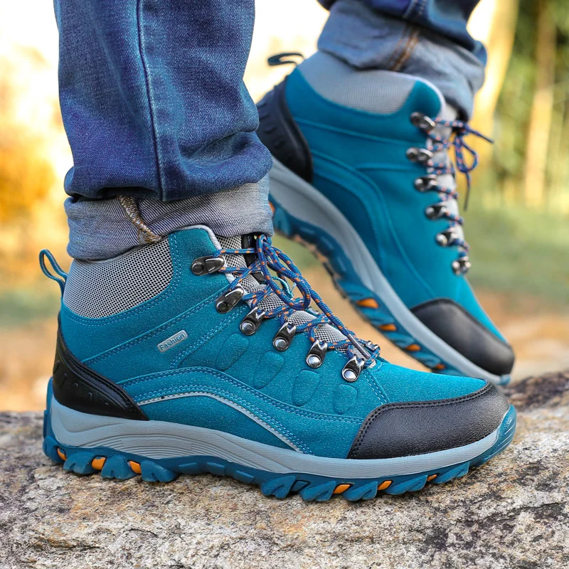 Women Boots Trekking Shoes New Women Hiking Boots Women Work and Safety Shoes Outdoor High Top Non-slip Sneakers Mountain Boots