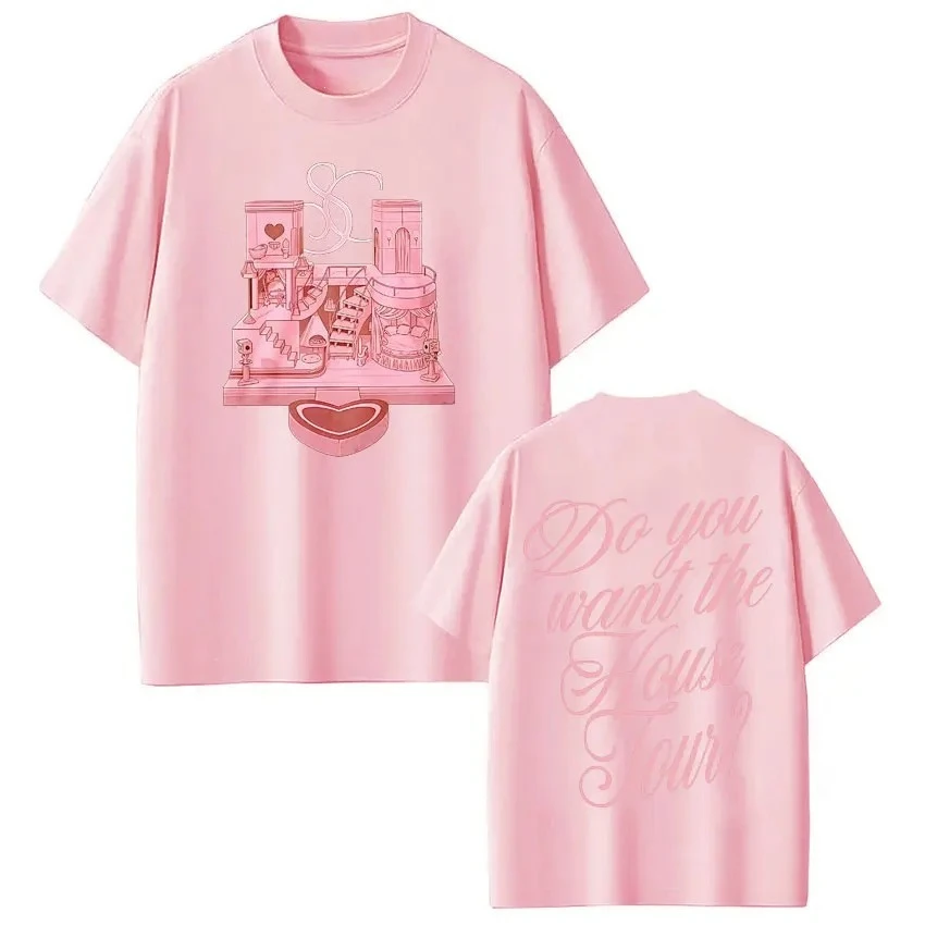 Men Women Fashion T-shirts Do You Want The House Tour Sabrina Carpenter Vintage Print Tshirt Oversized Casual T-shirts Fan Gifts view 3
